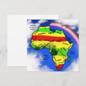 Carte africaine arc-en-ciel (Devant / Derrière)