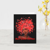 Carte Africaine Butterfly Ribbon Red Heart Dise (Fleur jaune)