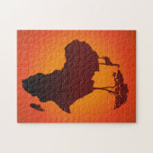 Carte africaine de safari - puzzle (Horizontal)