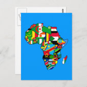 Carte africaine drapeaux dans les cartes des pays (Devant / Derrière)
