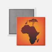 Carte africaine Safari - Magnet (Recto/Verso)