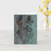 Carte africaine vierge de note d'art (Fleur jaune)