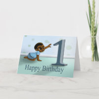 African American Baby Boy 1er anniversaire