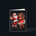 Carte African American Christmas African Santa Mrs Claus<br><div class="desc">African American Christmas African Santa Mrs Claus Dancing</div>