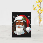 Carte African American Santa Christmas Cool Black X-mas  (Fleur jaune)