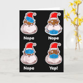 Carte African American Santa Claus Matching Christmas Pa (Fleur jaune)