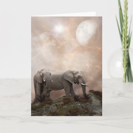 Carte African Elephants Greeting Card (Devant)