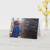 Carte African Student Teacher Greeting Card (Fleur jaune)