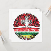 Carte Afrika Afrikanisch Schweizer Schweiz Baum Wurzel (Devant/Arrière en situation)
