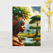 Carte Afrique (Fleur jaune)