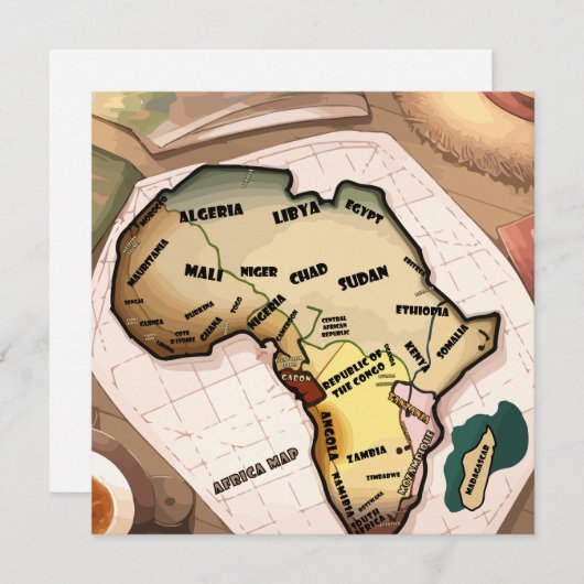 Carte Afrique (Devant / Derrière)
