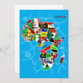 Carte Afrique avec carte drapeaux (Devant / Derrière)