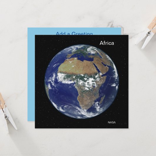 Carte Afrique de l'espace, NASA Full Disk Image (Devant/Arrière en situation)