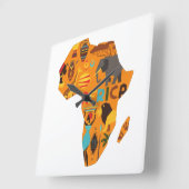 Carte Afrique Horloge (Angle)