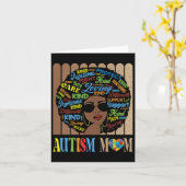 Carte Afro-Africain Autisme Américain Noir M (Fleur jaune)