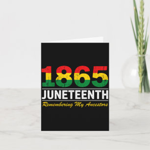Carte Afro-américain 1865 juneteenth histoire noire homm