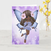 Carte Afro-américain et fée pourpre (Fleur jaune)