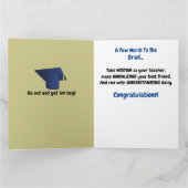 Carte Afro-Américain Noir Homme Grad Graduation (Intérieur)