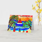 Carte Afro-américain pensant à vous (Fleur jaune)