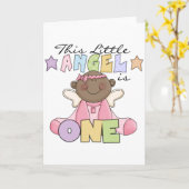 Carte Afro-Américaine 1er Cadeaux d'anniversaire (Fleur jaune)