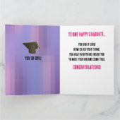 Carte Afro-Américaine Diplôme Floral Rose (Intérieur)