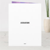 Carte Afro-Américaine Diplôme Floral Rose (Dos)