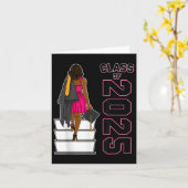 Carte Afro-Américaine Noire Graduation Cl De (Fleur jaune)