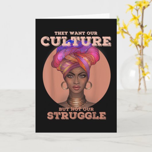 Carte Afro-Américains pour les femmes Culture Histoire N (Fleur jaune)