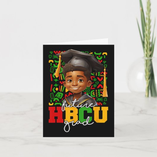 Carte Afro Black Boy College Graduation Future Hbcu Grad (Devant)