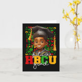 Carte Afro Black Boy College Graduation Future Hbcu Grad (Fleur jaune)