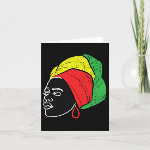 Carte Afro Femme Noir Histoire Mois Couleur Hommes Femme