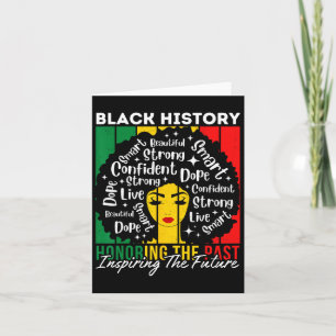 Carte Afro Girl Honoring Past Inspirant Future Black Son