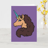 Carte Afro Unicorn | Divin (Fleur jaune)