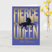 Carte Afro Unicorn Fierce Queen (Fleur jaune)