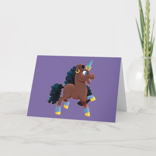 Carte Afro Unicorn | La magie (Devant)