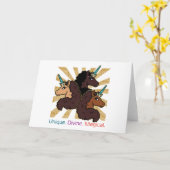 Carte Afro Unicorn Trio : Unique, Divine et Magique (Fleur jaune)