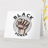 Carte Afrocentrique Black Power (Fleur jaune)