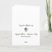 Carte Agapanthus (Dos)