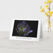 Carte Agapanthus, lis africain, bonne chance avec (Fleur jaune)