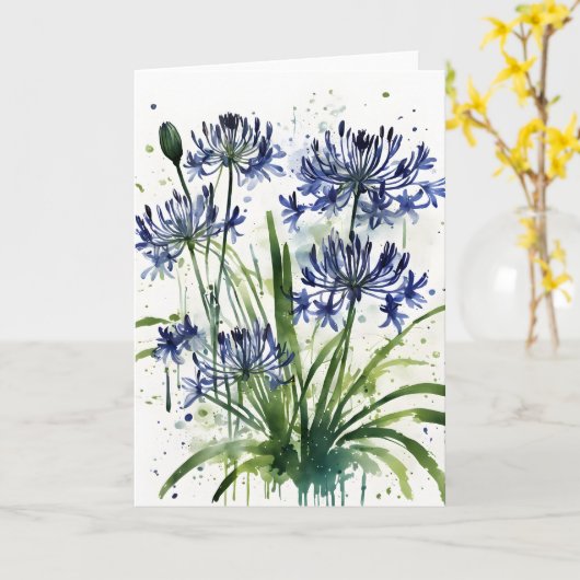 Carte Agapanthus - Watercolor flowers iPad mini cover (Fleur jaune)