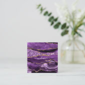 Carte Agate Purple Gold Parties scintillant avec n (Debout devant)