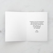 Carte Agate rose vierge avec ruban or élégant Anniversai (Intérieur)