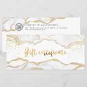 Carte Agate Salon Boutique cadeaux d'affaires Certificat (Devant / Derrière)