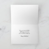 Carte Agate Saphir avec Veines d'Or Anniversaire (Intérieur)