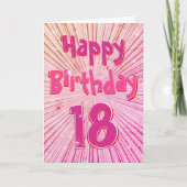Carte Age 18 Fun 3D Rose Candy 18th Birthday Card (Devant)