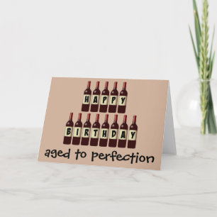Carte Âgé à la perfection Amateur de vin Joyeux annivers