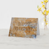 Carte Âge de pierre Joyeux anniversaire (Fleur jaune)