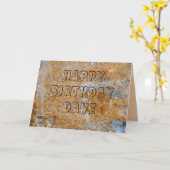 Carte Âge de pierre Joyeux anniversaire Dave (Fleur jaune)