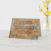 Carte Âge de pierre Joyeux anniversaire David (Fleur jaune)