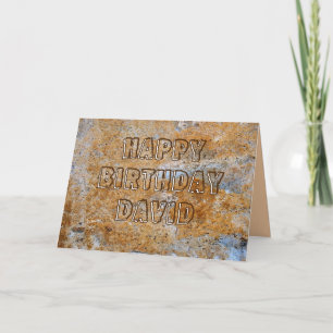Carte Âge de pierre Joyeux anniversaire David